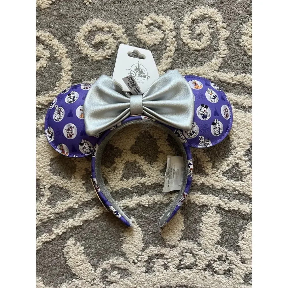 NWT❤️DISNEY 100 MICKEY AND FRIENDS POLKA DOT LOUNGEFLY BACKPACK & EARS SET